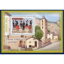 Timbres Andorre Bloc Yvert No F786 La sardane neuf ** 2016