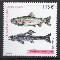 Timbre Andorre Yvert No 846 Faune aquatique neuf ** 2020