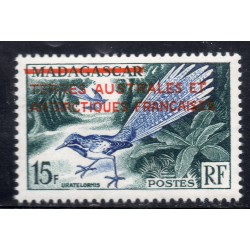 Timbre TAAF Yvert No 1 Madagascar surchargé neuf ** 1955