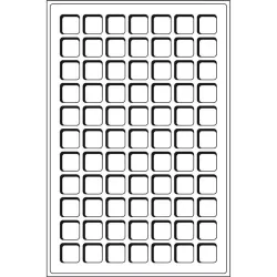 Plateau TAB pour 77 pièces de monnaie jusqu'à 22 mm Ø