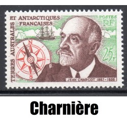 Timbre TAAF Yvert No 19 Commandant Charcot neuf * charnière 1961