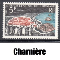 Timbre TAAF Yvert No 20 Archipel Crozet neuf * charnière 1963