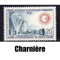 Timbre TAAF Yvert No 21 Année du soleil calme neuf * charnière 1963