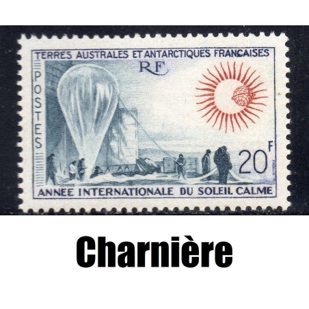 Timbre TAAF Yvert No 21 Année du soleil calme neuf * charnière 1963