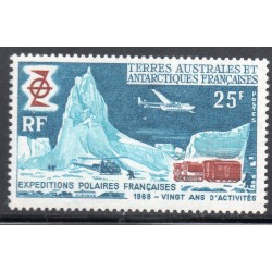 Timbre TAAF Yvert No 31 Expeditions polaires françaises neuf ** 1969