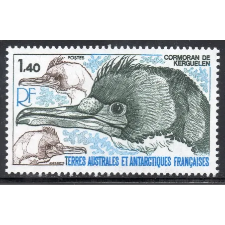 Timbre TAAF Yvert No 78 Cormoran de Kerguelen neuf ** 1978