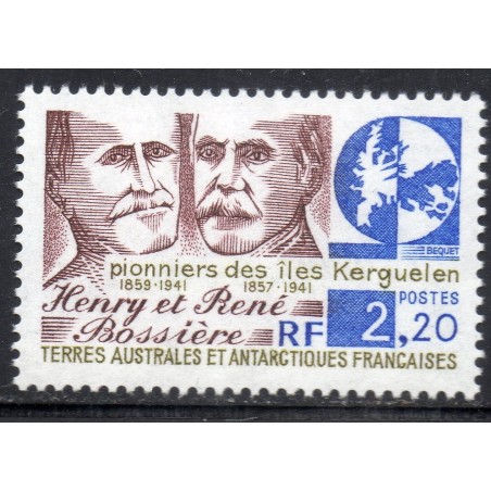 Timbre TAAF Yvert No 147 Henri et renée Bossière neuf ** 1989