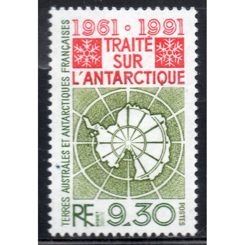 Timbre TAAF Yvert No 162 Traitée sur l'antarctique neuf ** 1991