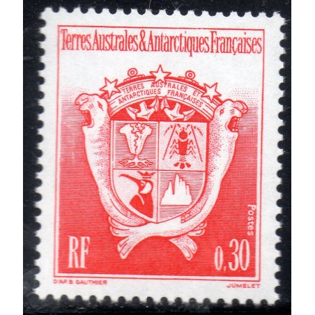 Timbre TAAF Yvert No 172 Armoiries neuf ** 1993