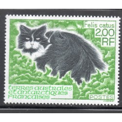 Timbre TAAF Yvert No 186 Felis Catus, le chat neuf ** 1994