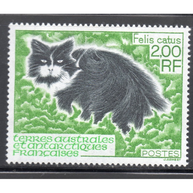 Timbre TAAF Yvert No 186 Felis Catus, le chat neuf ** 1994