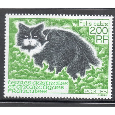 Timbre TAAF Yvert No 186 Felis Catus, le chat neuf ** 1994