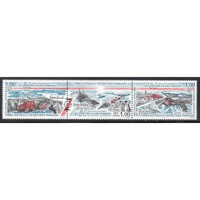 Timbres TAAF Yvert No 225A Expéditions polaires françaises neufs ** 1997