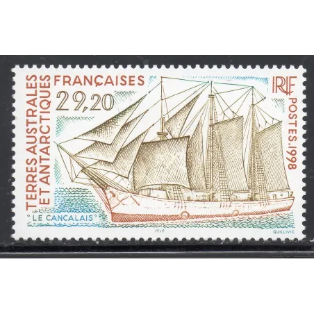Timbre TAAF Yvert No 230 Le Cancalais neuf ** 1998