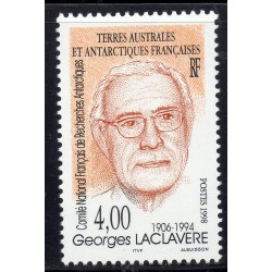 Timbre TAAF Yvert No 232 Georges Laclavere neuf ** 1998
