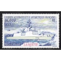 Timbre TAAF Yvert No 289 Fregate Furtive, La Fayette neuf ** 2001