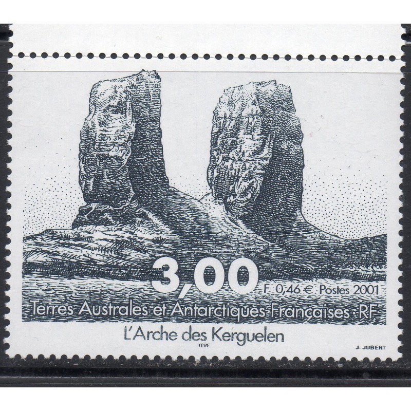 Timbre TAAF Yvert No 296 Arche des Kerguelen neuf ** 2001