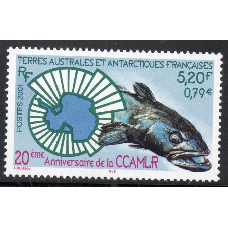 Timbre TAAF Yvert No 307 CCAMLR neuf ** 2001