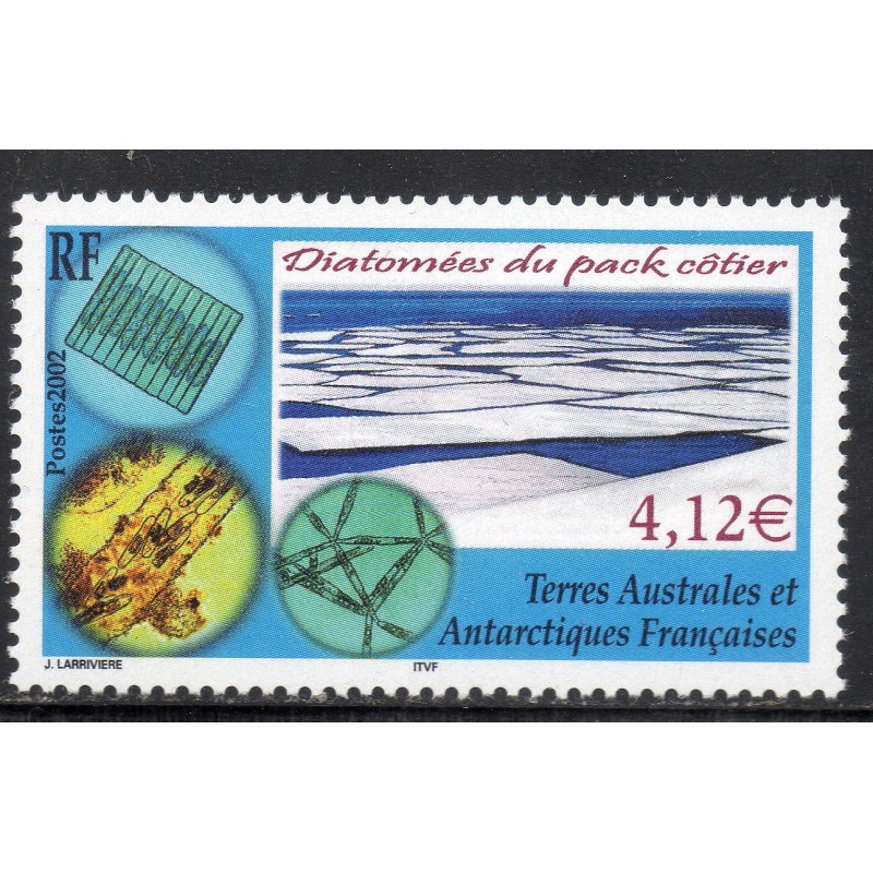 Timbre TAAF Yvert No 338 Diatomée du pack cotier neuf ** 2002