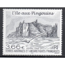 Timbre TAAF Yvert No 362 Ile aux pingouins neuf ** 2003