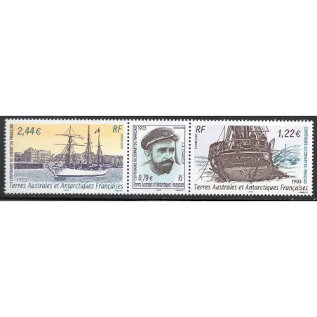 Timbre TAAF Yvert No 369-371 Charcot et Le Français neuf ** 2003