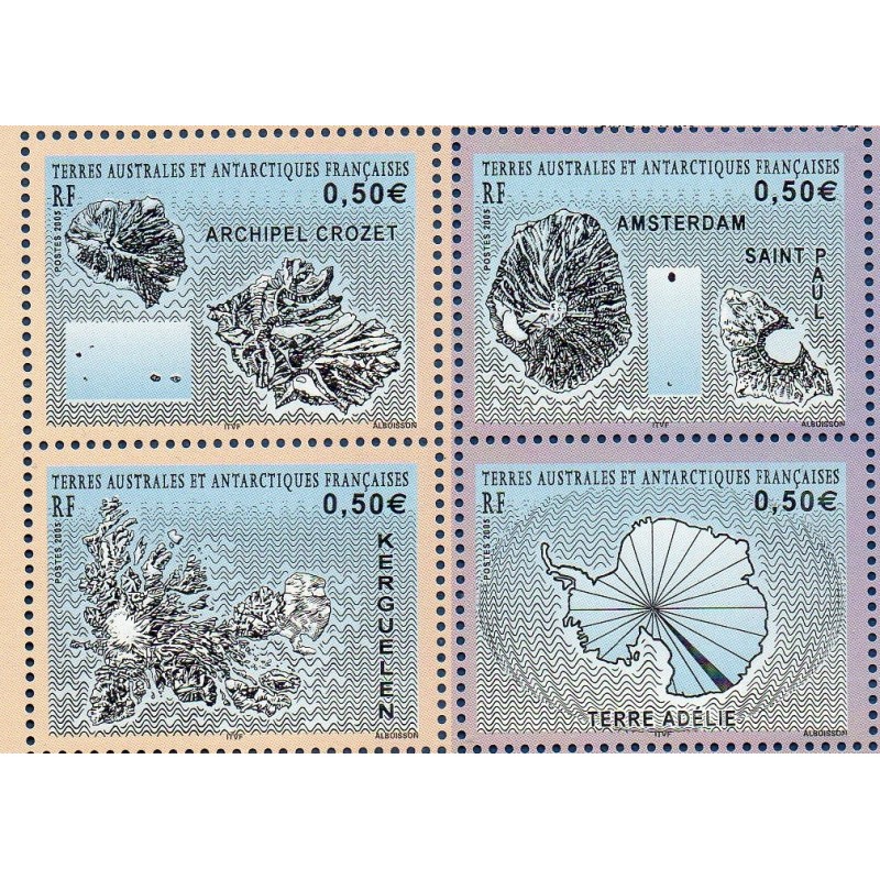 Timbre TAAF Yvert No 431-434 Cinquantenaire neuf ** 2005