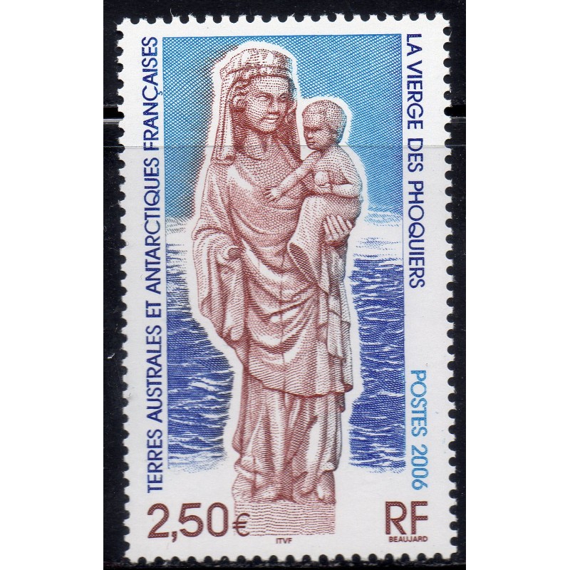 Timbre TAAF Yvert No 443 La vierge des Phoquiers neuf ** 2006