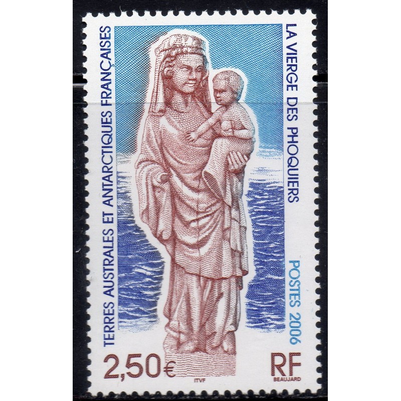 Timbre TAAF Yvert No 443 La vierge des Phoquiers neuf ** 2006