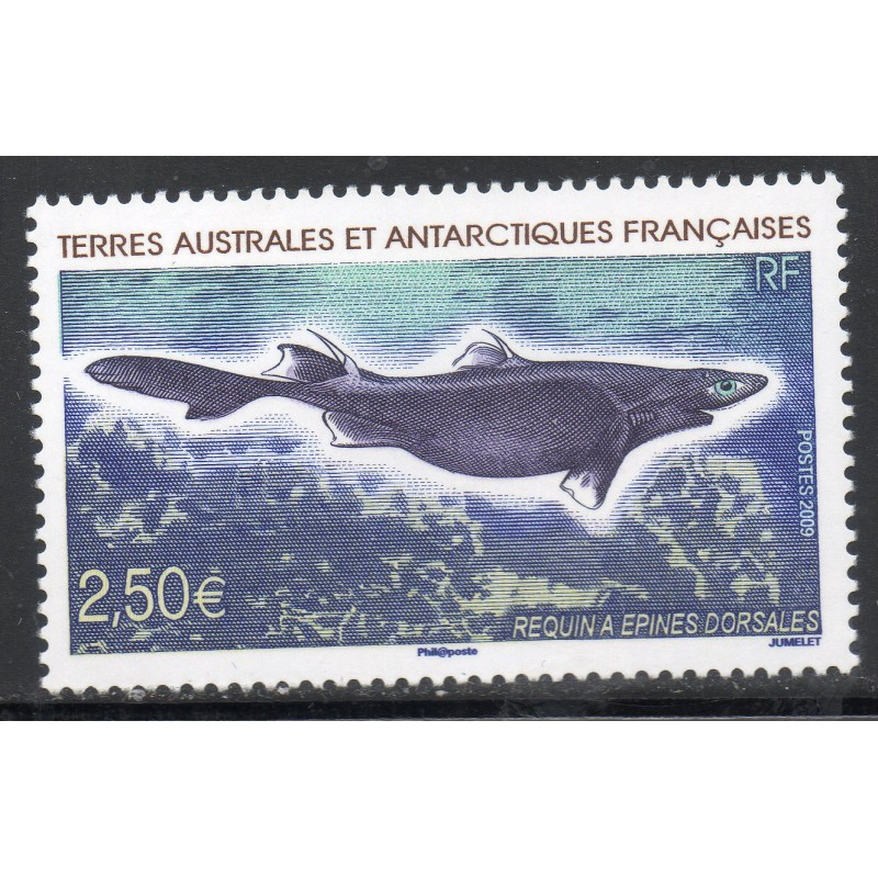 Timbre TAAF Yvert No 525 Requin à épines dorsales neuf ** 2009