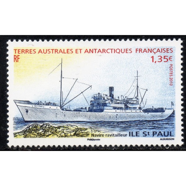 Timbre TAAF Yvert No 558 ravitatilleur Ile Saint Paul neuf ** 2010