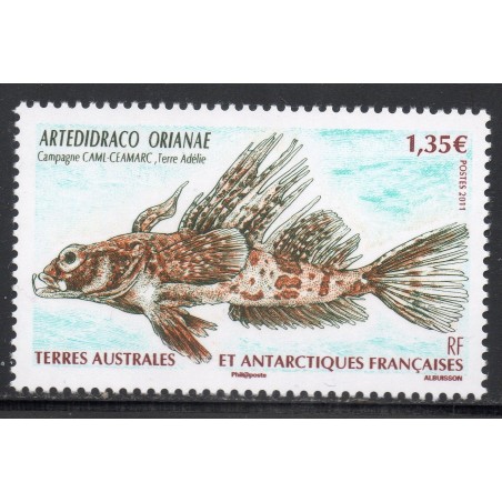 Timbre TAAF Yvert No 583 Artedidraco Orinae neuf ** 2011