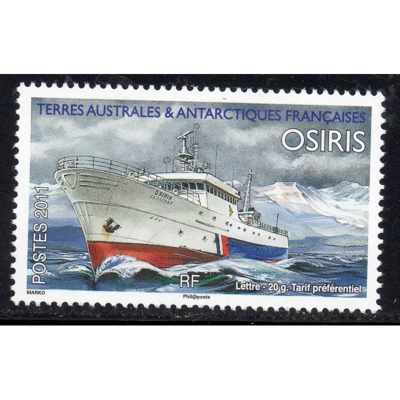 Timbre TAAF Yvert No 594 Navire Osiris neuf ** 2011