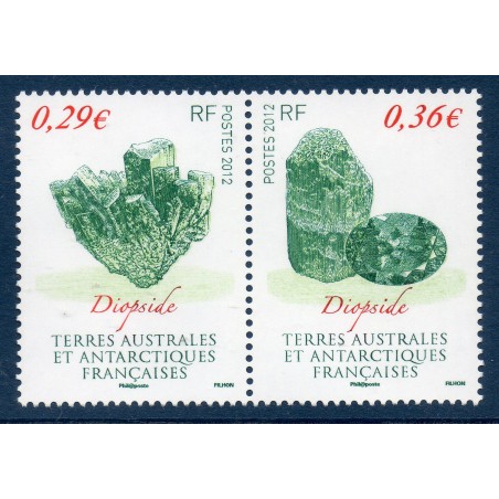 Timbre TAAF Yvert No 602-603 La Diopside neuf ** 2012