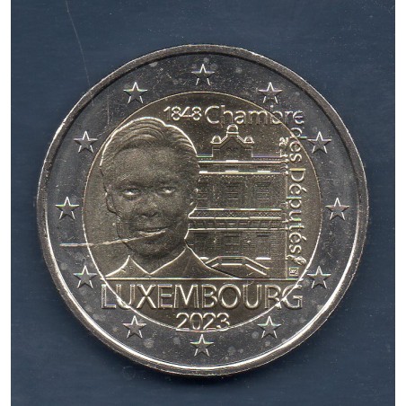 2 euro commémorative Luxembourg 2023 Chambre des députés piece de monnaie €