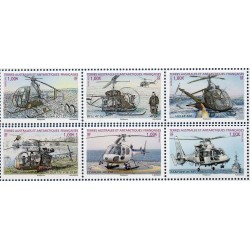 Timbre TAAF Yvert No 654-659 Helicopteres Polaires neuf ** 2013