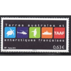 Timbre TAAF Yvert No 681 logo des terres australes neuf ** 2013