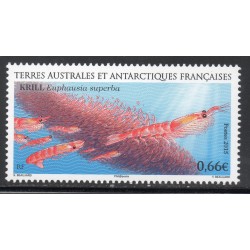 Timbre TAAF Yvert No 728 Krill antarctique neuf ** 2015