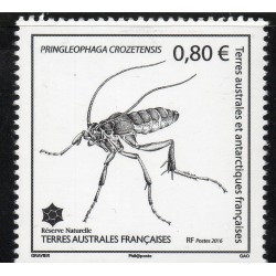 Timbre TAAF Yvert No 766 Pringleophaga crozetensis neuf ** 2016