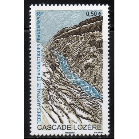 Timbre TAAF Yvert No 767 Cascade Lozere neuf ** 2016