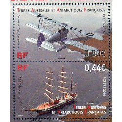 Timbre TAAF Yvert No 781-782 Survols des iles Kerguelen neuf ** 2016