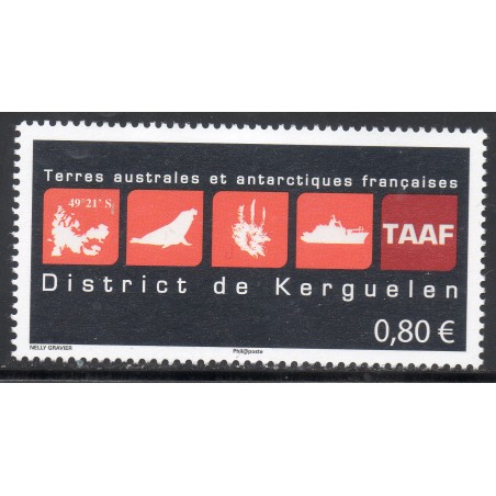 Timbre TAAF Yvert No 788 District de Kerguelen neuf ** 2016
