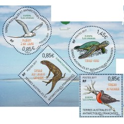 Timbre TAAF Yvert No 840-843 iles eparses, faune Europa neuf ** 2017