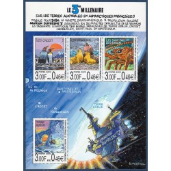 Timbres TAAF Bloc Yvert No 4 le 3eme millenaire neuf ** 2000