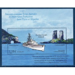 Timbres TAAF Bloc Yvert No 26 Escorteur d'escadre Forbin neuf ** 2011