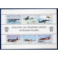 Timbres TAAF Bloc Yvert No F612 Evolution des Transports aeriens neuf ** 2012