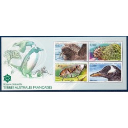 Timbres TAAF Bloc Yvert No F622 Reserve naturelle neuf ** 2012