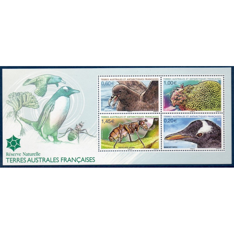 Timbres TAAF Bloc Yvert No F622 Reserve naturelle neuf ** 2012