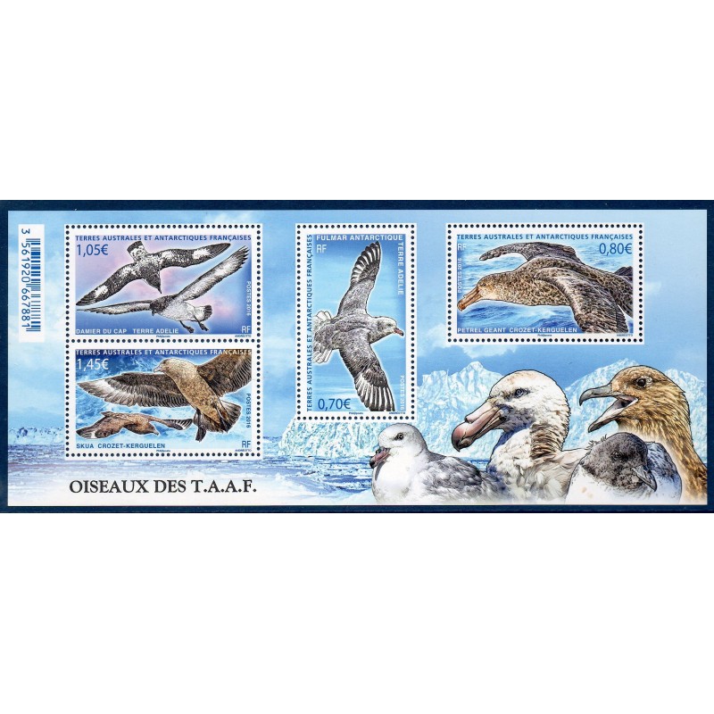 Timbres TAAF Bloc Yvert No F770 Oiseaux des terres Australes neuf ** 2016