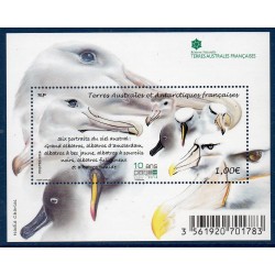 Timbres TAAF Bloc Yvert No F790 Albatros neuf ** 2016