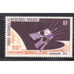 Timbre TAAF Poste aerienne Yvert 12 Satellite D1 neuf ** 1966
